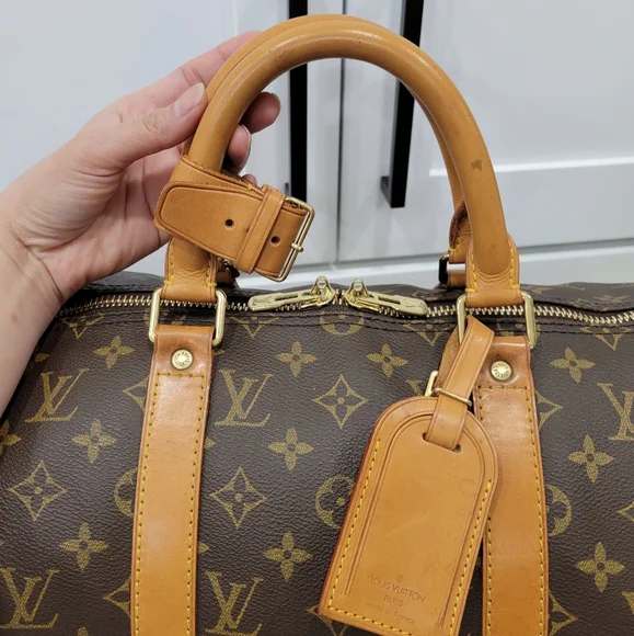 💕LOUIS VUITTON Keepall 50 Bandouliere w/ Strap Travel Bag Monogram - Picture 4 of 16